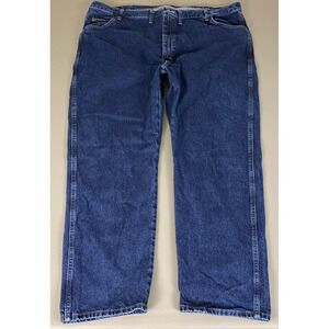 Wrangler Regular Fit Jeans Men's Size‎ 50x30 Dark Blue Denim Pants Workwear